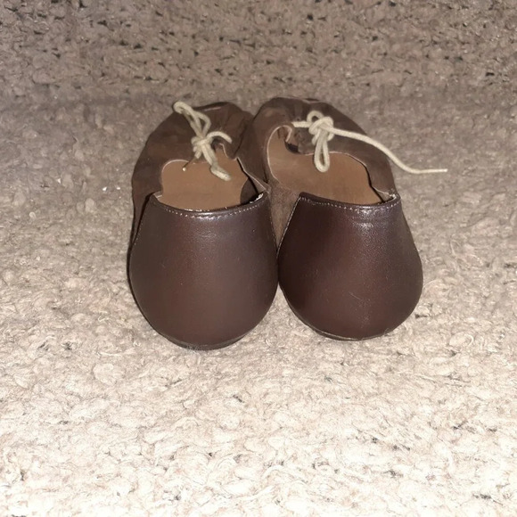 SUNDANCE-Soft Brown Suede-Leather Accents-Tie-Up-Ballet Flats-Sz 38-NWOB - Picture 5 of 7